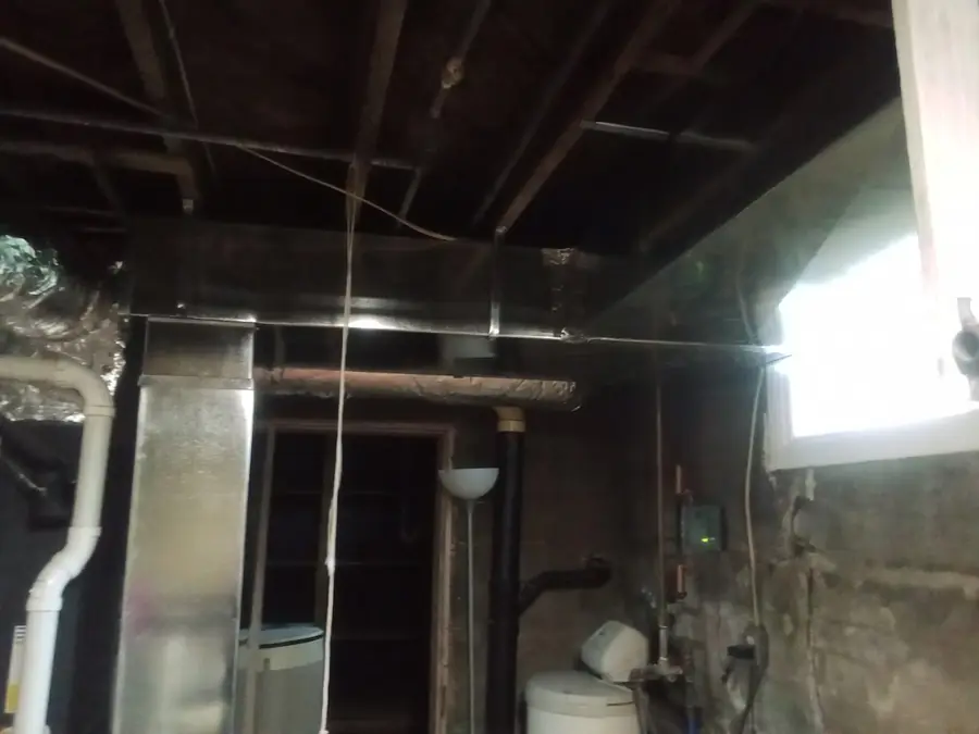 Ductwork leading to the furnace